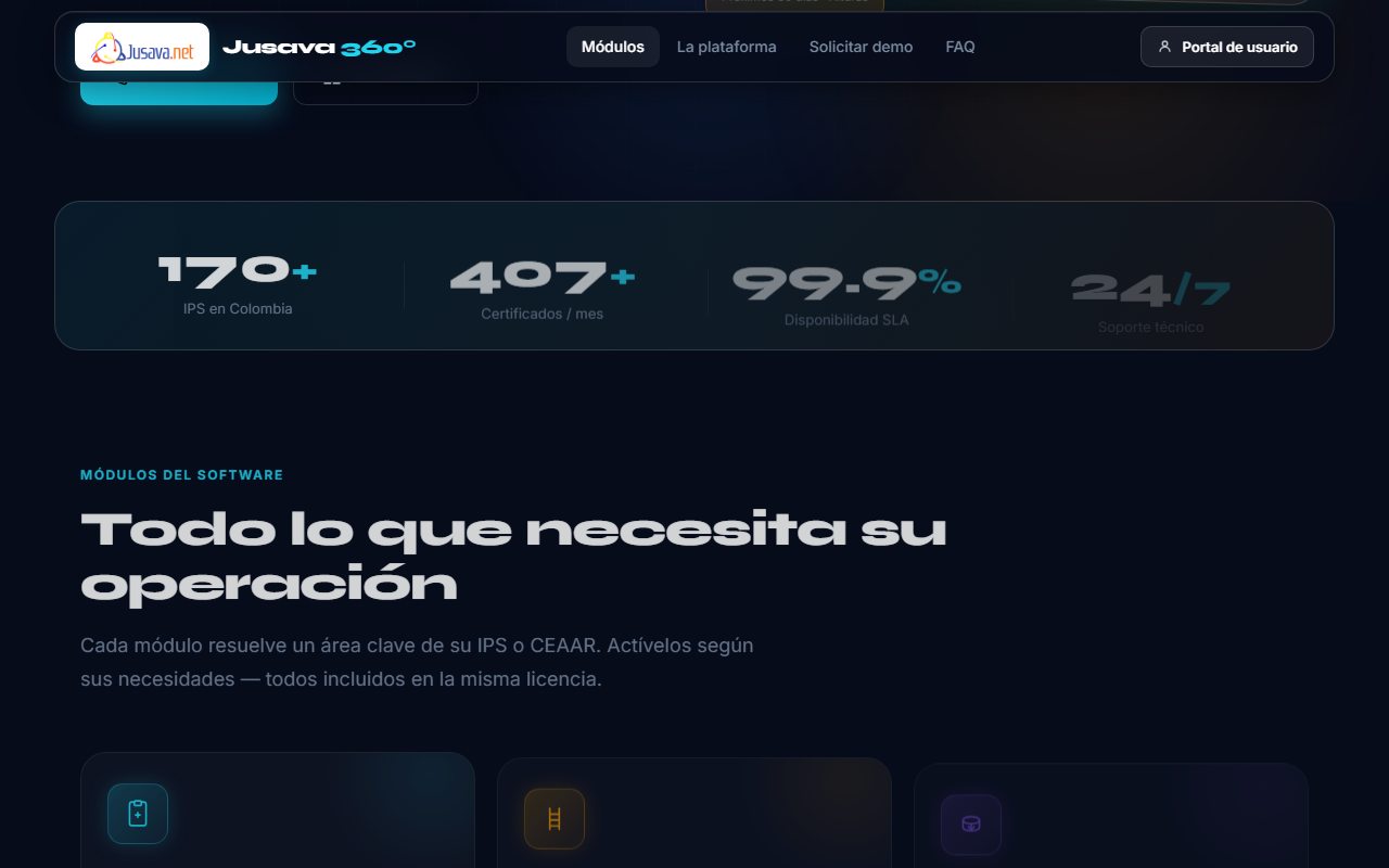 Jusava 360° · IPS & CEAAR, pantalla 2