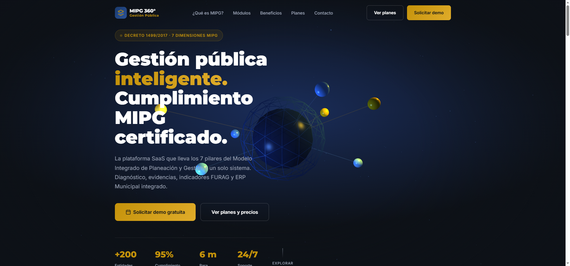 MIPG Gestión Pública 360°, pantalla 1