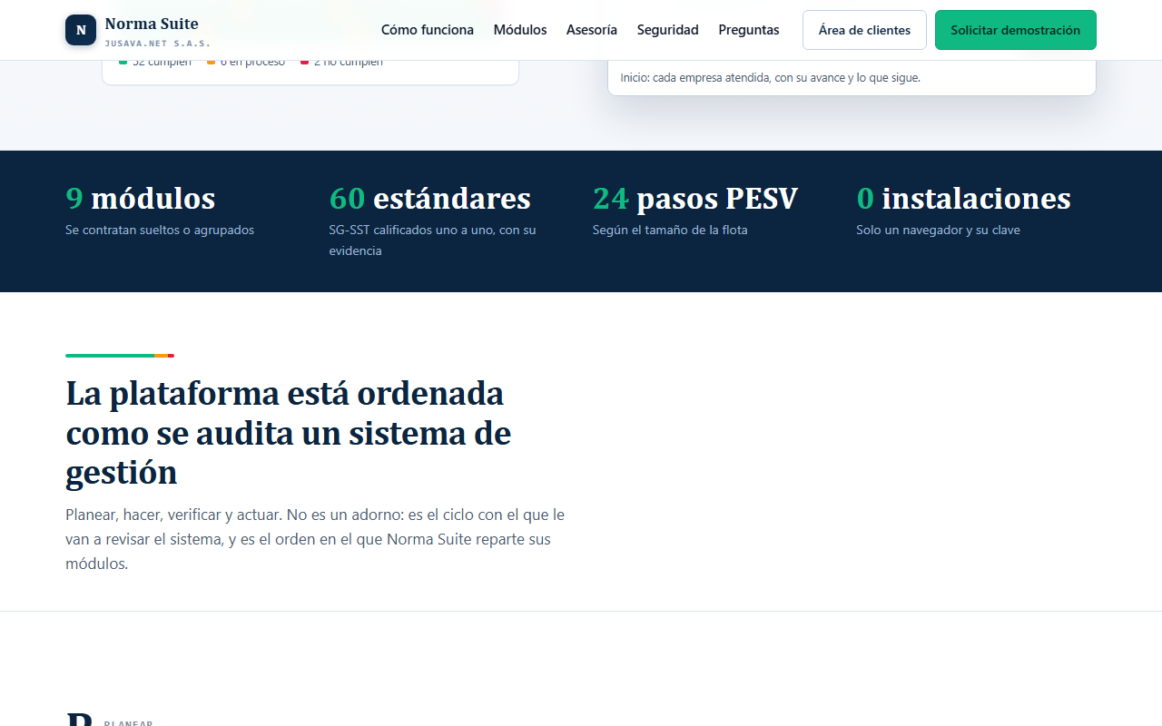 Módulo PESV y diagnóstico de flota